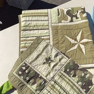 Military Twin Quilt and Standard Sham